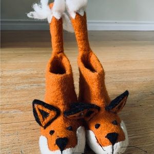 Toddler 3-4 years olds slippers fox